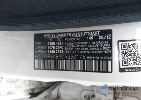 2013 Mercedes-Benz C 300 Sport 4Matic from USA, damaged, VIN WDDGF8AB9DR250176